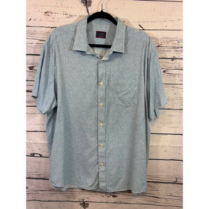 Men's UNTUCKit Casual Button Down Shirt XXL Blue White